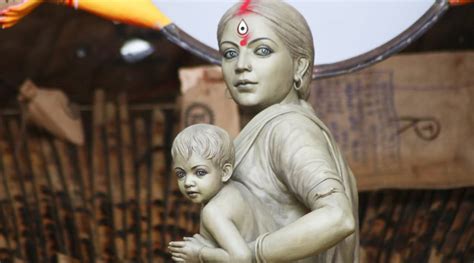 A Durga Puja Pandal Showcases Women Migrant Workers In Place Of The