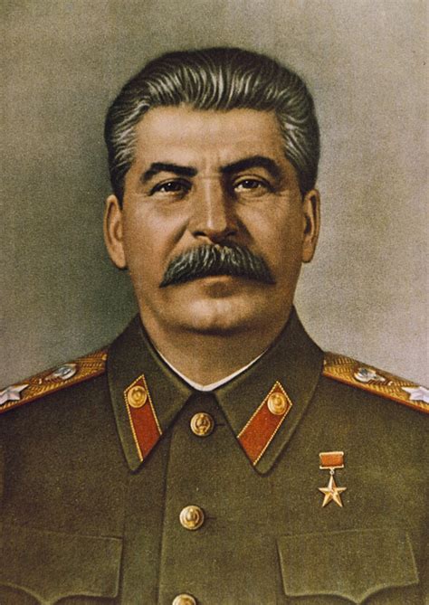 Portrait Of Joseph Stalin By Unknown As Art Print