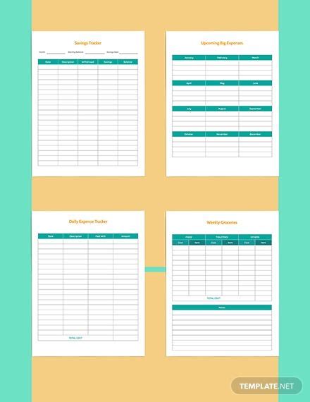 Yearly Budget Planner Template Word Apple Pages