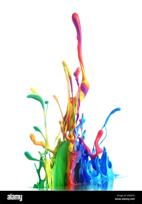 Colorful Paint Splashing Stock Photo Alamy