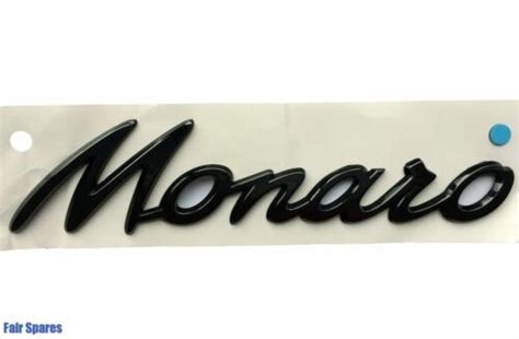 NOS Holden Monaro V2 VY CV8 R Black Chrome Rear Qtr Guard Fender Badge