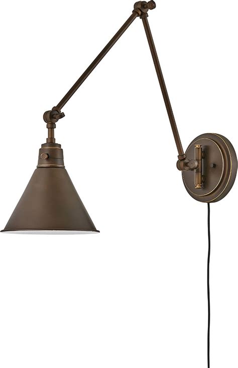 Swing arm wall lamps are designed to be mounted on wall walls where they give your rooms a bright look and it's important to any place or room at night. Hinkley 3692OB Arti Vintage Olde Bronze Wall Swing Arm ...