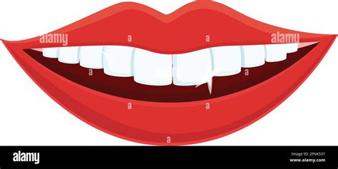 White Teeth Smiling Icon Cartoon Of White Teeth Smiling Vector Icon