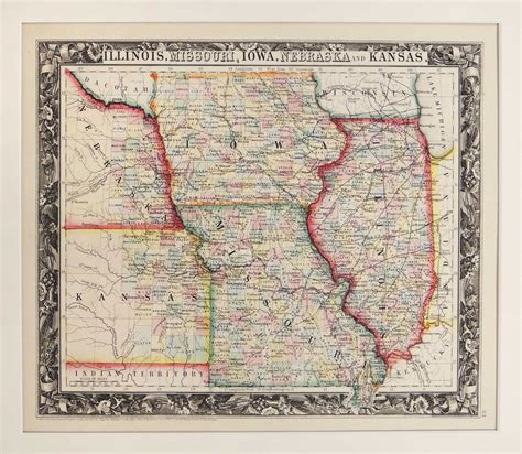 Map Of Illinois And Missouri Vector U S Map