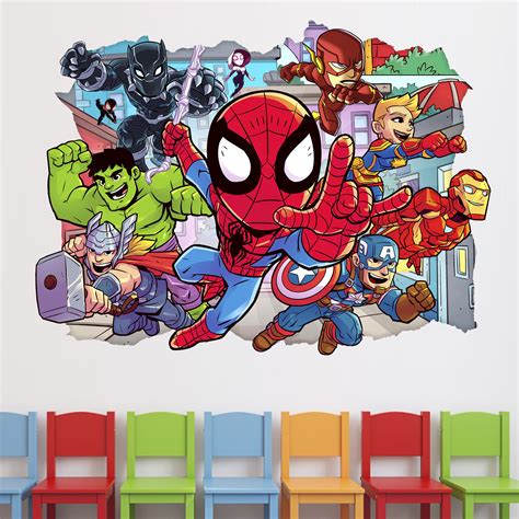 Wall Decals And Murals Hero Superheroes Wall Sticker Decor Comic Strip