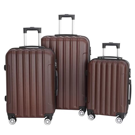 Buy Zimtown 3 Piece Nested Spinner Suitcase Luggage Set With Tsa Lock