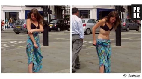 Elle se déshabille en pleine rue à Londres mais ce n est pas une