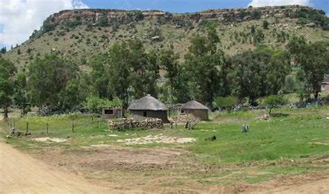 Settle into an oasis in orange and grey. Traditional Housing style in Lesotho, Africa - Travel ...