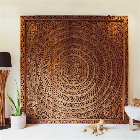 Thai decor has been in the interior design and fine arts business for over 40 years. Buy Large Handmade Relief Carving Tropical Home Decor Online