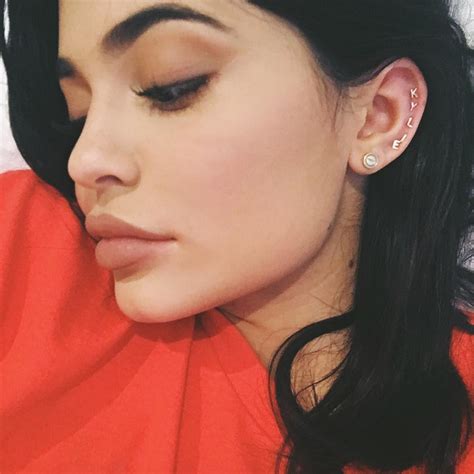 Kylie Jenner Wears Monogram Earrings Teen Vogue