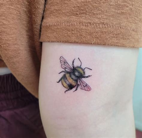 First Tattoo Of A Fuzzy Bumble Bee By Maegan Knapp At Dear You Tattoo