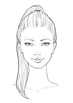 Ficha De Anamnese Fashion Illustration Sketches Face Face Sketch