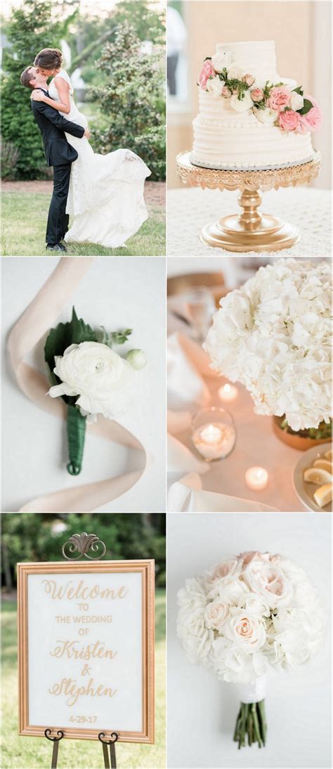 Elegant White and Gold Wedding with Handmade Reception Details