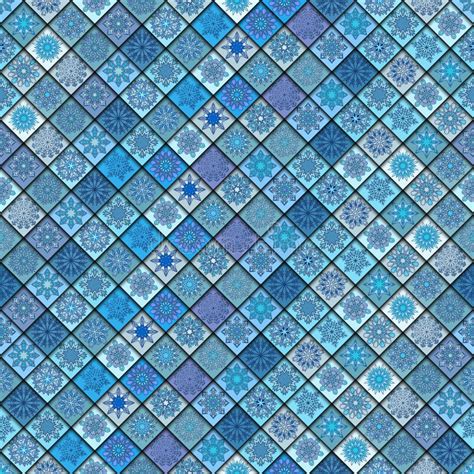 Vintage Seamless Pattern With Tile Patchwork Elements Stock
