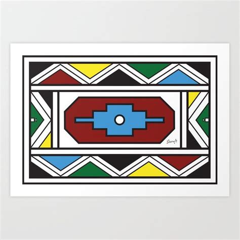 Ndebele Print Art Print By Sherwin Engelbrecht X Small In 2020