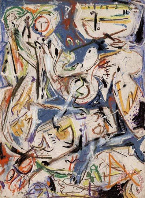 Jackson Pollock Untitled 1945 Painting Untitled 1945 Print For Sale