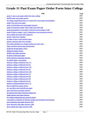 Grade 11 exemplar papers pdf follow up what we will offer in this article about grade 11 grade 11 maths exemplar papers 2013 download grade 11 physical science exemplar papers 2014 document. Fillable Online xpqu Grade 11 Past Exam Paper Order Form Intec College. grade 11 past exam paper ...