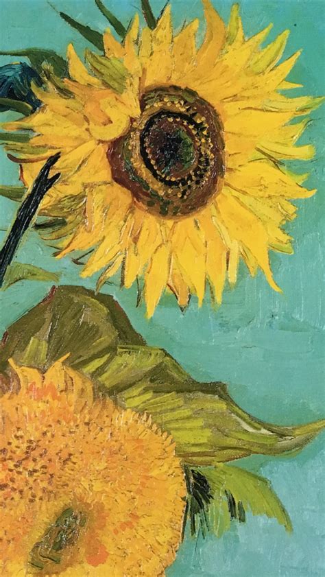 Inkstainedleaves Still Life Vase With Twelve Sunflowers Details