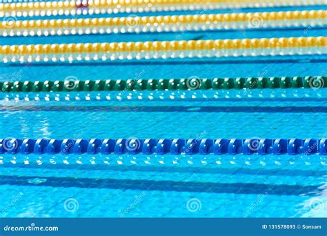 Swimming Pool Lane Lines Stock Image Image Of Activity 131578093