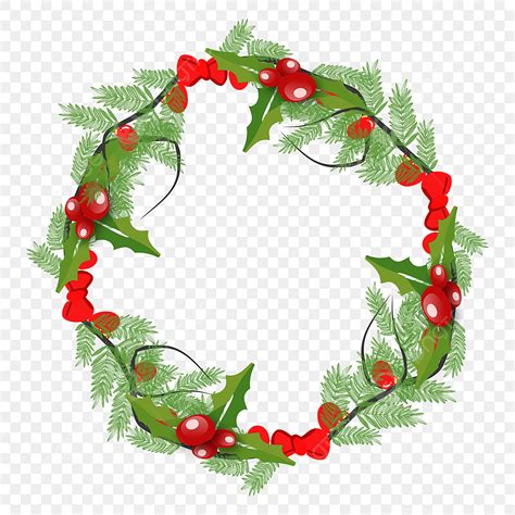 Christmas Wreath Formed With Pine Tree Leaves Christmas Decoration