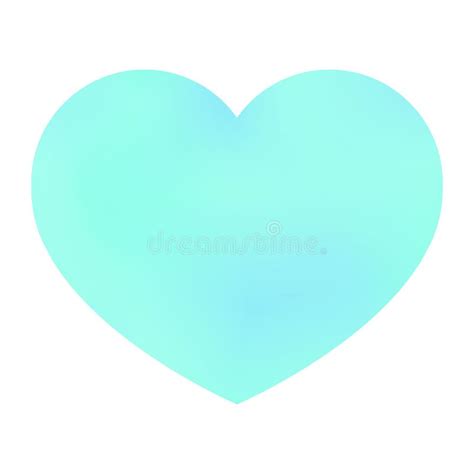 Green Pastel Heart On A White Isolated Background Illustration Stock