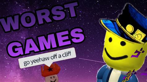 The Worst Roblox Games Youtube