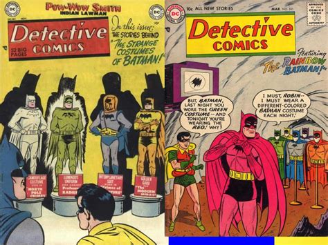 Daves Comic Heroes Blog Batmans Colorful Costumes