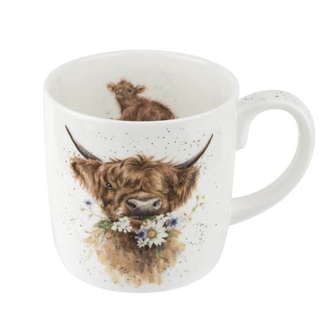 Royal Worcester Wrendale Designs Mug 14 Ounce Daisy Coo Cow