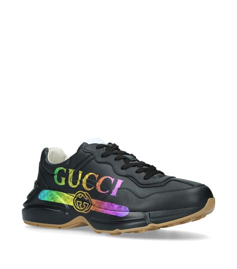 Gucci Leather Rainbow Rhyton Sneakers For Men Lyst
