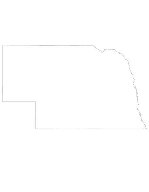 Nebraska State Outline Map Free Download