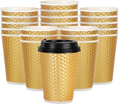 Premium Disposable Coffee Cups With Lids 100 Durable 12