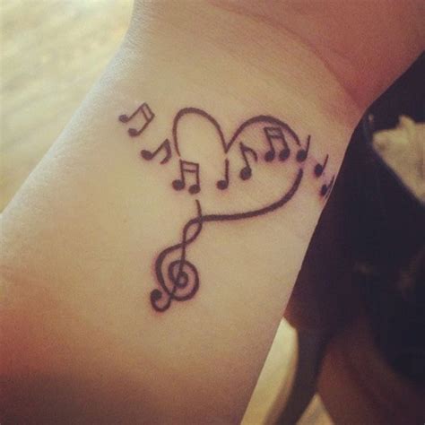 Wrist Heart And Music Tattoo Tattoomagz › Tattoo Designs Ink