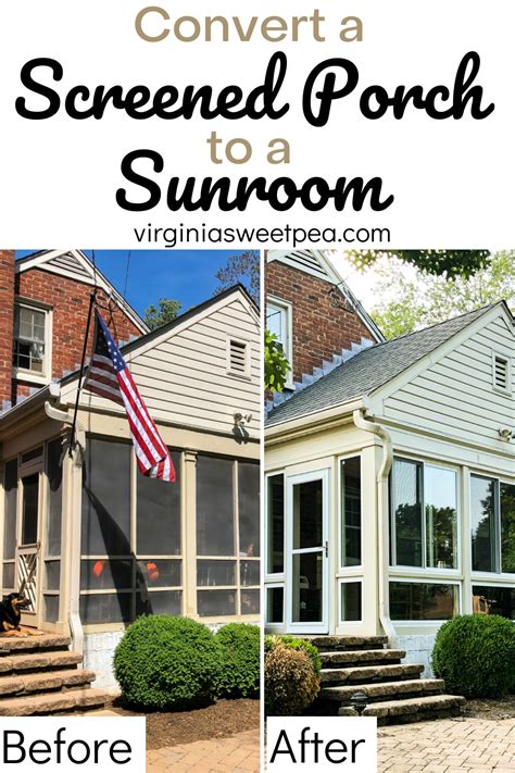 That said, the spring and fall are also good times to rely on quality screening to get some fresh air and increase the comfort of your home. Converting a Screened Porch to a Sunroom - Sweet Pea
