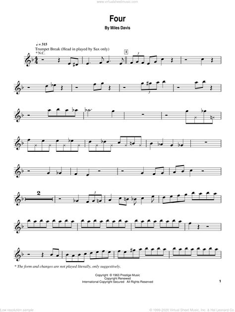 Four Sheet Music For Trumpet Solo Transcription Pdf