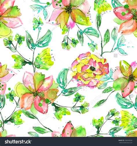 Hämta den här seamless green leaves floral pattern vector vektorillustrationen nu. Seamless Floral Pattern With Yellow Flowers, Pink And ...