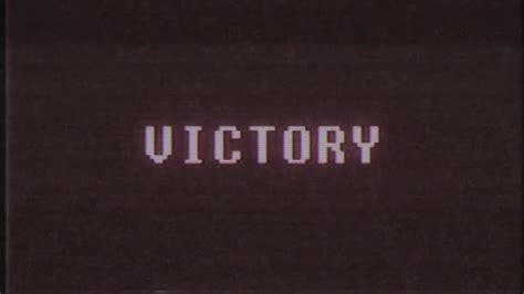 Retro Videogame Victory Text Computer Old Tv Glitch