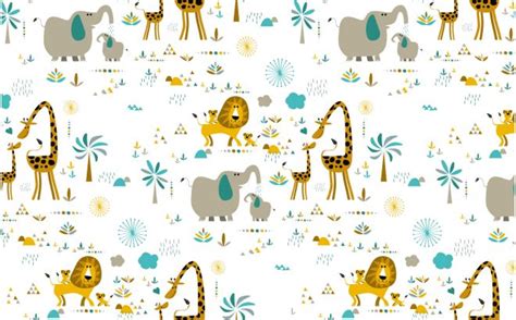 JUNGLE ANIMALS WALLPAPER - Nursery Wall Murals