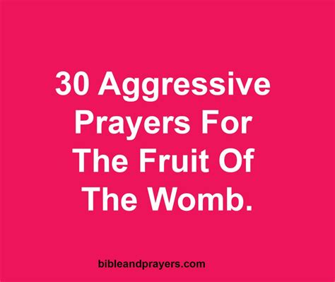 30 Prayers For The Fruit Of The Womb