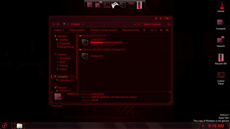 Jarvis Red Skinpack For Win10817 Skinpack Customize Your Digital