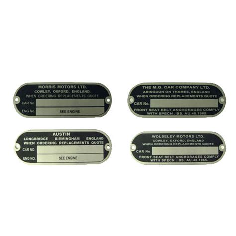 Motorbike Motorcycle Boat Machinery Vin Tags And Stickers