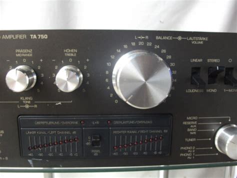 Large Telefunken Ta 750 Amplifier Integrated Hifi Stereo Amplifier