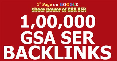 1 Million High Quality Gsa Ser Backlinks For Multi Tiered Link Building