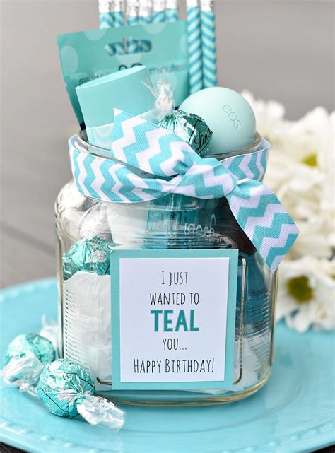 Teal Themed Birthday Gift For A Friend Cheer Up Gifts Cute Gifts For