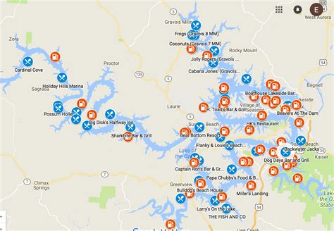 Lake Of The Ozarks Map With Cove Names