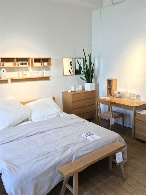 Considered the most important piece of furniture in the bedroom, many minimalist interior designs go for a low profile platform type. Muji bedroom … | Minimalist bedroom design, Home decor ...