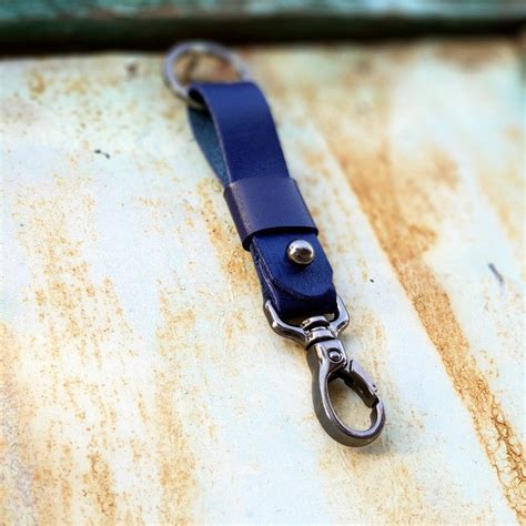 Leather Keychain Indigo Handandfairmade Limited Editions Siro
