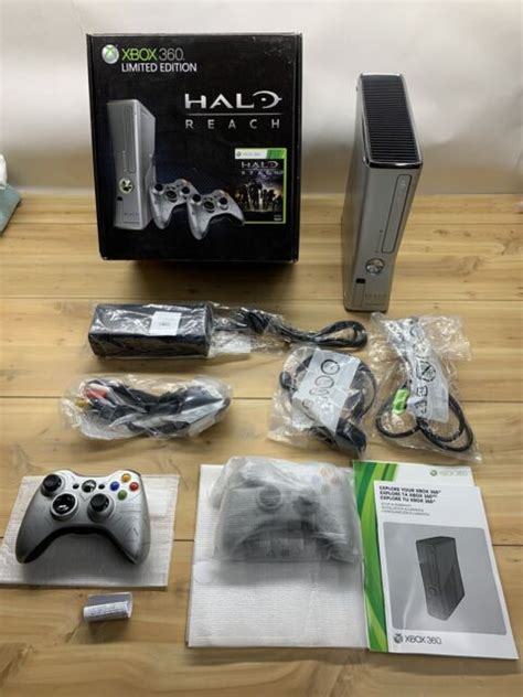 Microsoft Xbox 360 S Halo Reach Limited Edition 250gb Silver Console