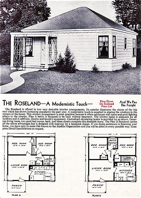 The Roseland Kit House Floor Plan Made By The Aladdin Company In Bay