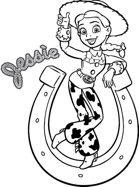 Color wonder mess free toy story 4 coloring set $ 14.38. Desenho de Jessie e ferradura para colorir - Tudodesenhos