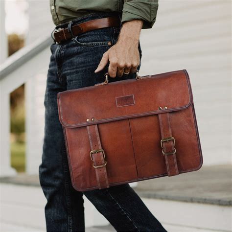 Large Real Leather Laptop Bag For Men — Classy Leather Bags